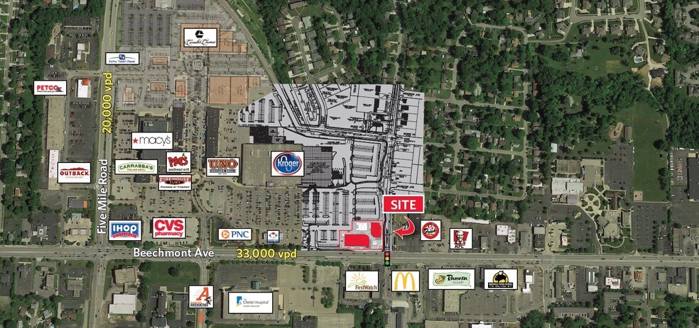 More Photos Of 7640-7642 Beechmont Ave, Cincinnati Storefront Retail Office For Lease