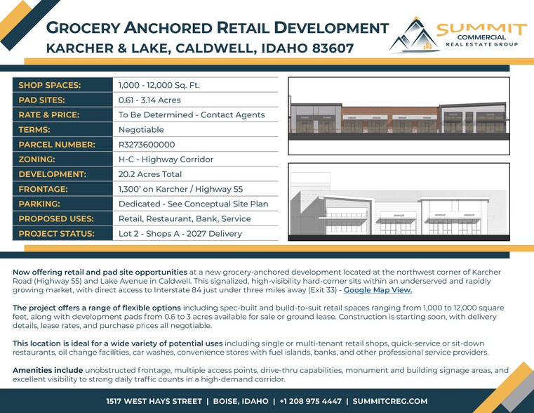More Photos Of Karcher Rd & Lake Ave, Caldwell General Retail For Lease