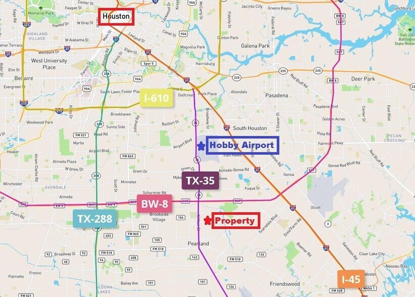 More Photos Of McHard Rd & Old Alvin Rd, Pearland Land For Sale