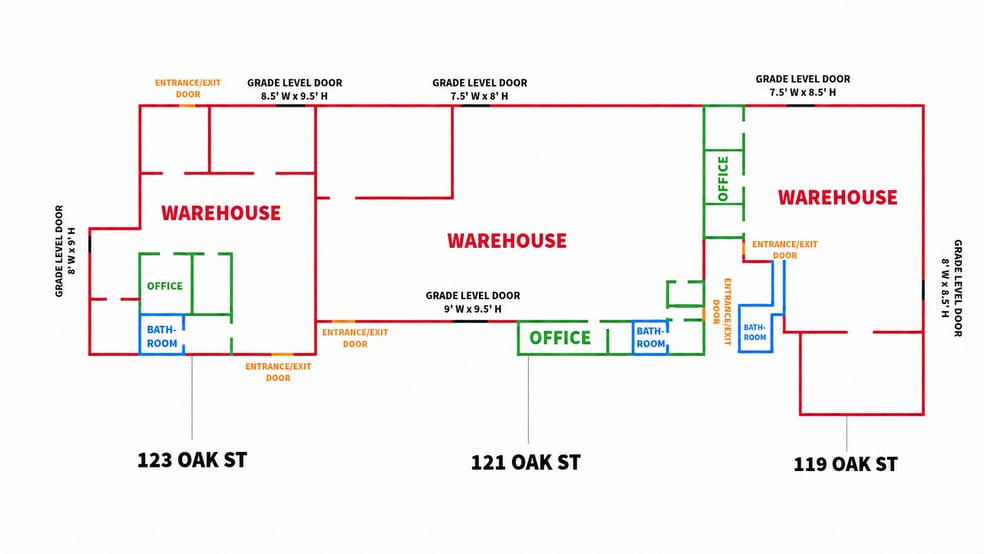 More Photos Of 121 Oak St, Manteca Warehouse For Lease