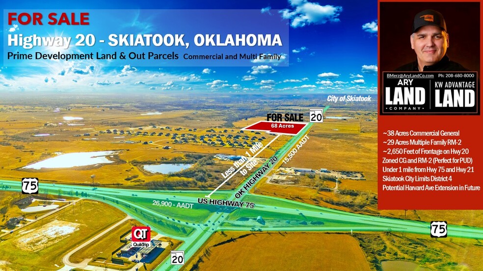 Primary Photo Of 69 Acres 3200 Highway 20, Skiatook Land For Sale