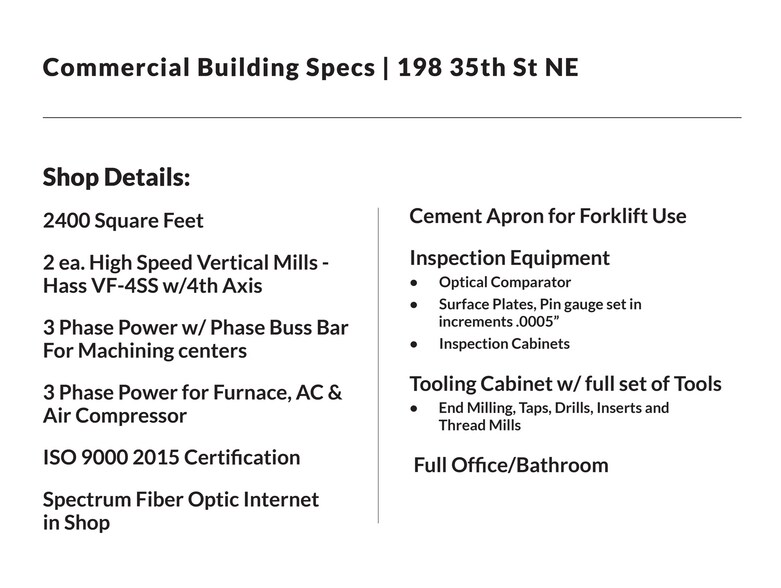 More Photos Of 198 35th St NE, Buffalo Warehouse For Sale
