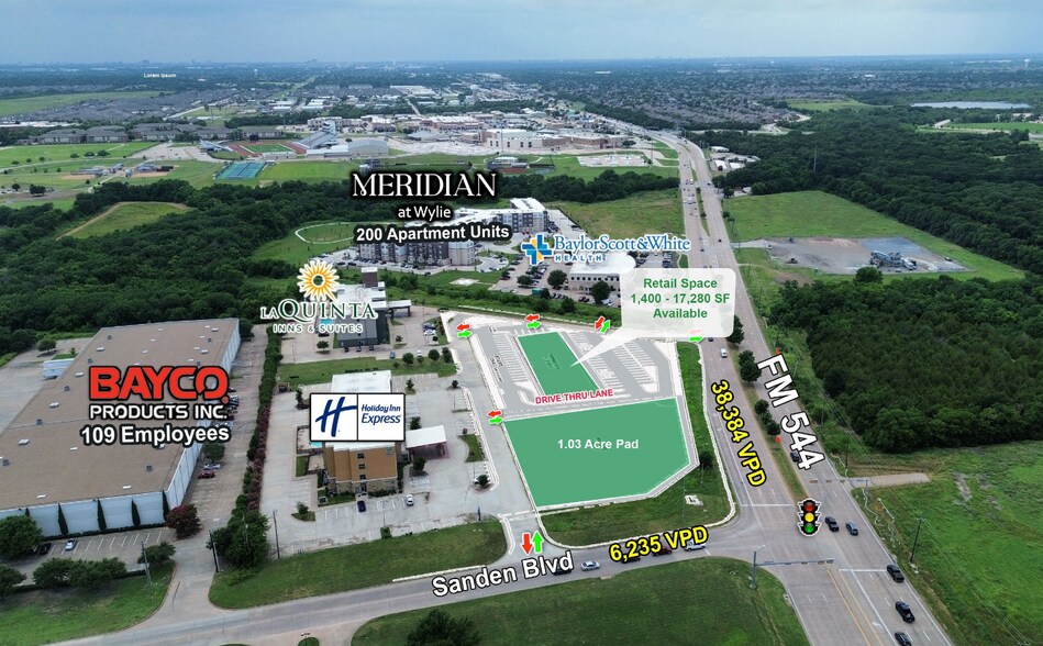 More Photos Of SWQ of FM 544 and Sanden Blvd., Wylie Storefront Retail Office For Lease