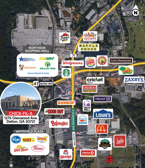 More Photos Of 1275 N Glenwood Ave, Dalton Fast Food For Sale