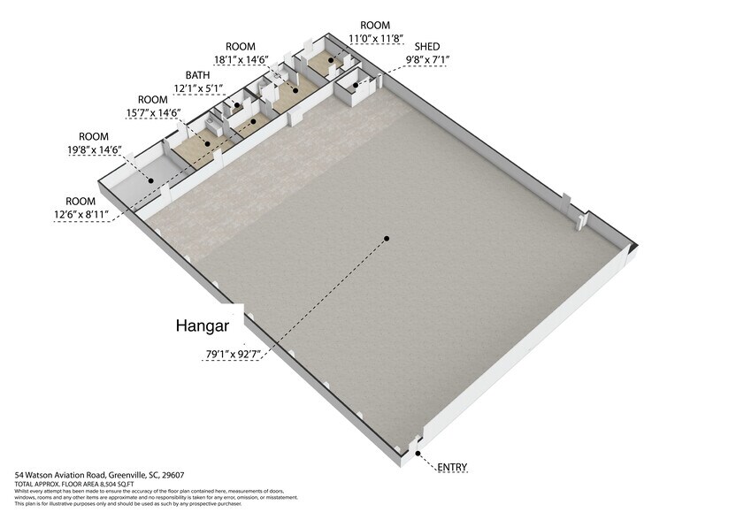 More Photos Of 58 Watson Aviation Rd, Greenville Airplane Hangar For Lease
