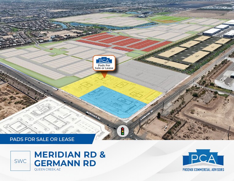 Primary Photo Of SWC Meridian Road d & Germann Road, Queen Creek Land For Lease