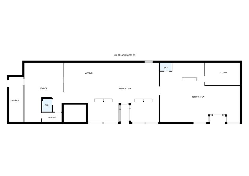 More Photos Of 211 10th St, Augusta Restaurant For Lease