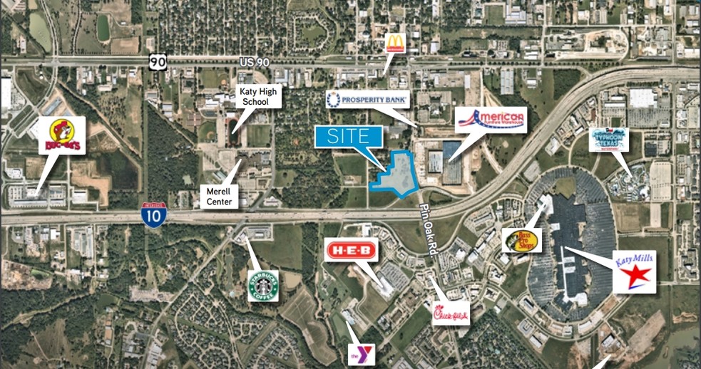 Primary Photo Of I10 & Pin Oak Rd @ I-10, Katy Land For Sale