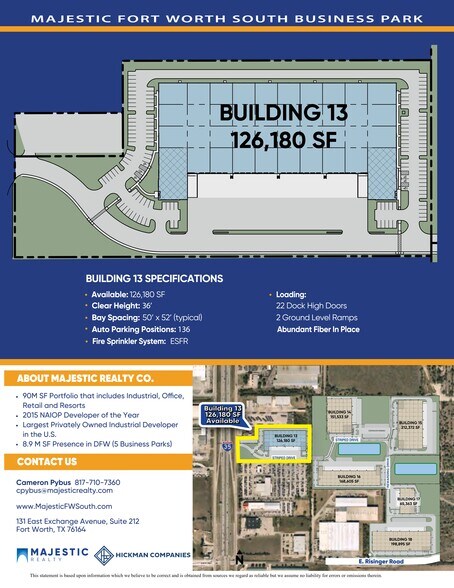 More Photos Of 109 Striped Dr - Building 13, Fort Worth Industrial For Lease