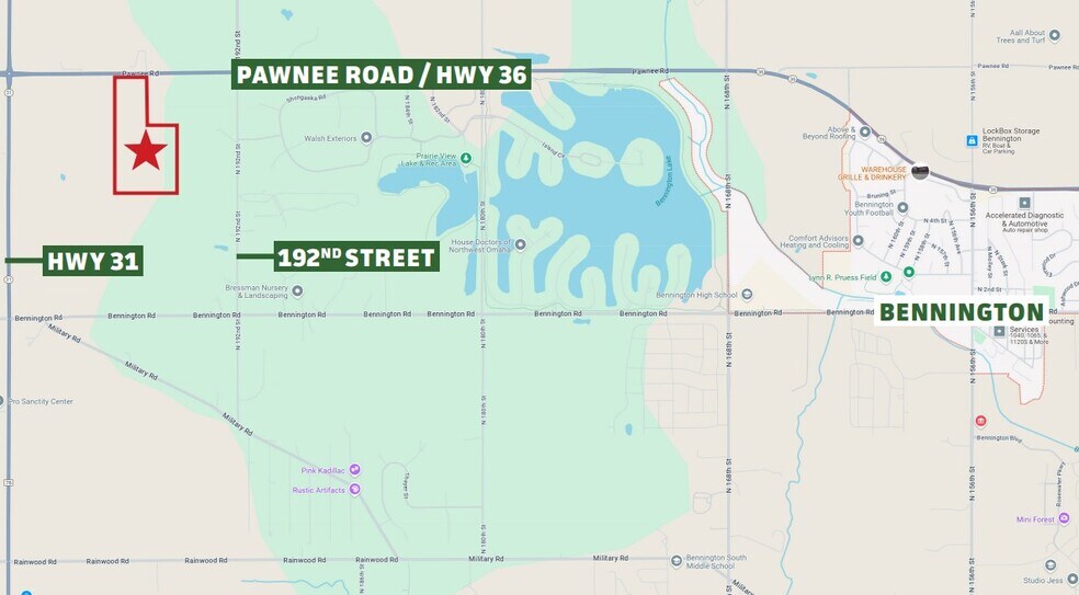 Primary Photo Of 196th & Hwy 36, Bennington Land For Sale