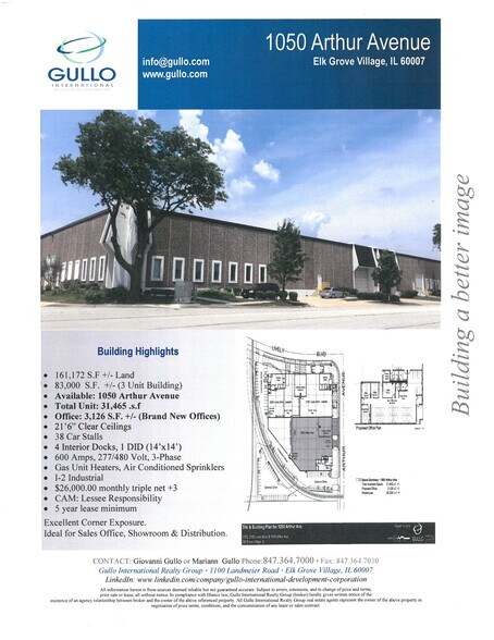 More Photos Of 1050 Arthur Ave, Elk Grove Village Warehouse For Lease