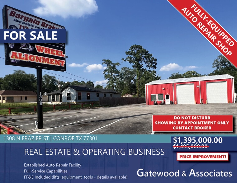 Primary Photo Of 1308 N Frazier St, Conroe Service For Sale
