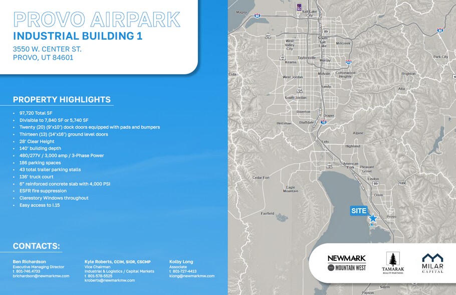 More Photos Of 3550 Center st, Provo Industrial For Lease
