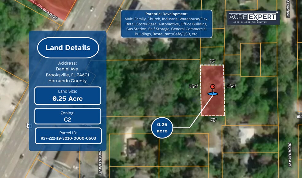 Primary Photo Of Daniel Ave, Brooksville Land For Sale