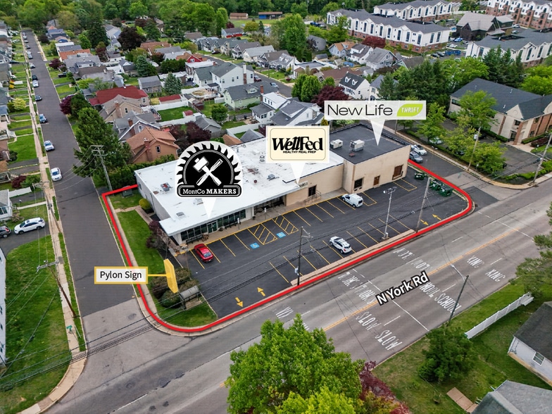 Primary Photo Of 735 N York Rd, Willow Grove Storefront For Sale