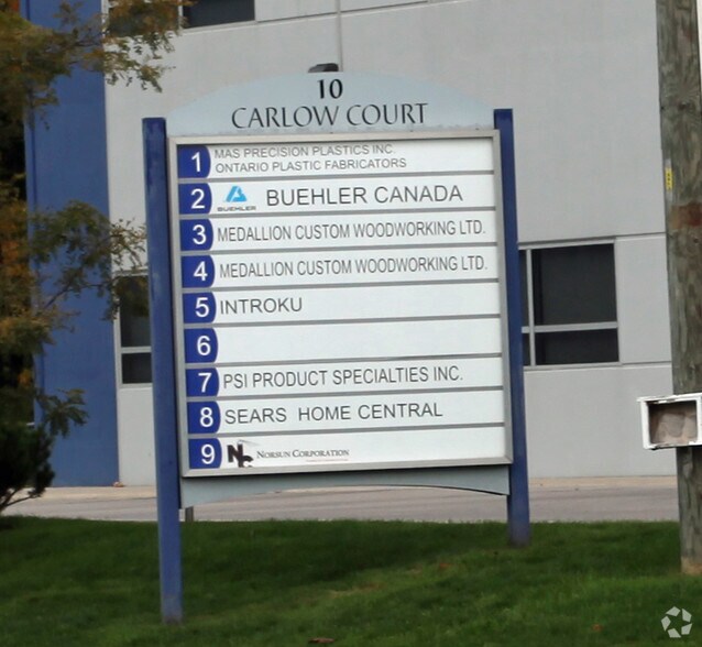 More Photos Of 10 Carlow Ct, Whitby Warehouse For Lease