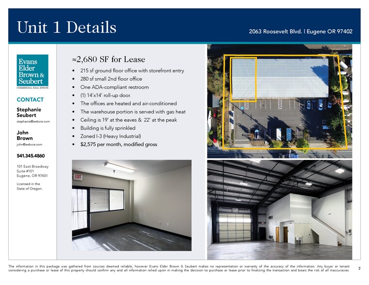 More Photos Of 2063 Roosevelt Blvd, Eugene Warehouse For Lease