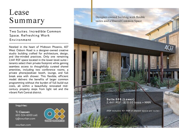 More Photos Of 407 W Osborn Rd, Phoenix Loft Creative Space For Lease