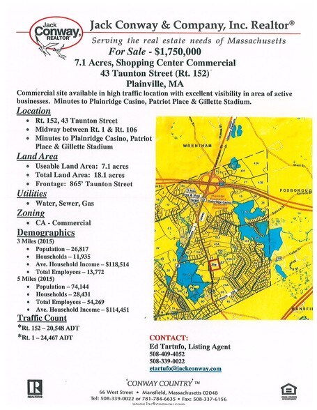 More Photos Of 43 Taunton St, Plainville Land For Lease