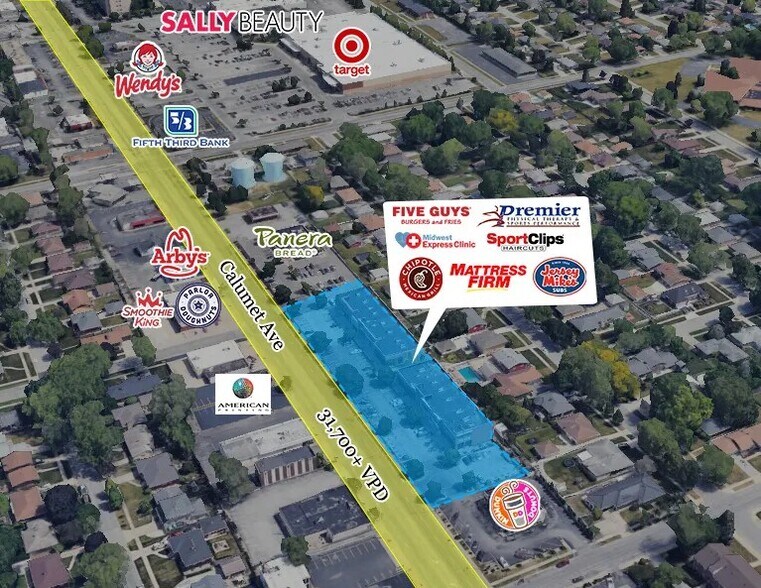 More Photos Of 8201-8231 Calumet Ave, Munster Storefront For Lease