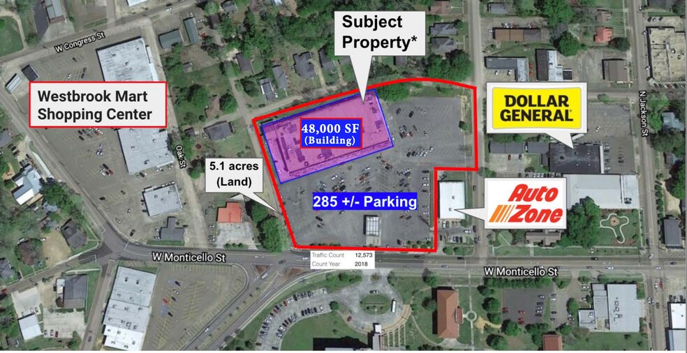 Primary Photo Of 360 W Monticello St, Brookhaven General Retail For Sale