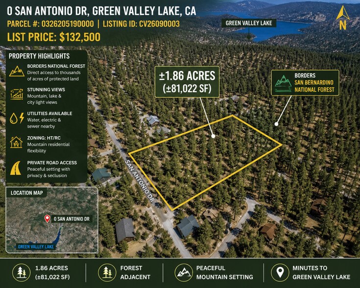 More Photos Of 0 San Antonio, Green Valley Lake Land For Sale