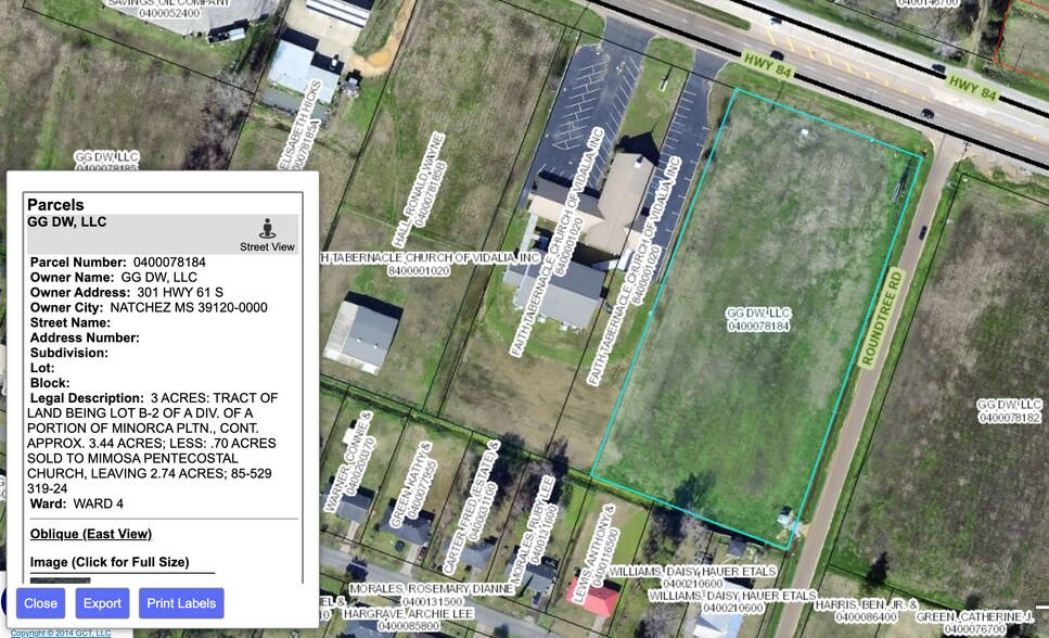 Primary Photo Of Highway 84, Vidalia Land For Sale