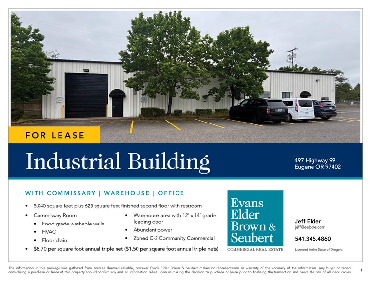 More Photos Of 497 Highway 99 N, Eugene Warehouse For Lease