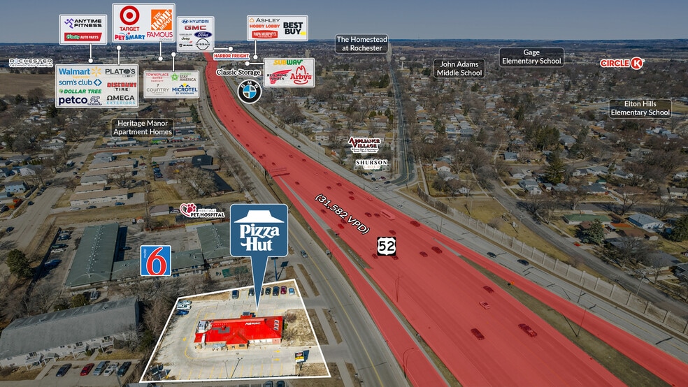 More Photos Of 2001 W Hwy 52, Rochester Restaurant For Sale