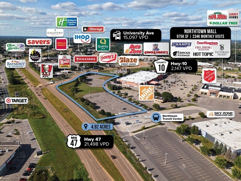 More Photos Of University Ave NE, Blaine Land For Lease