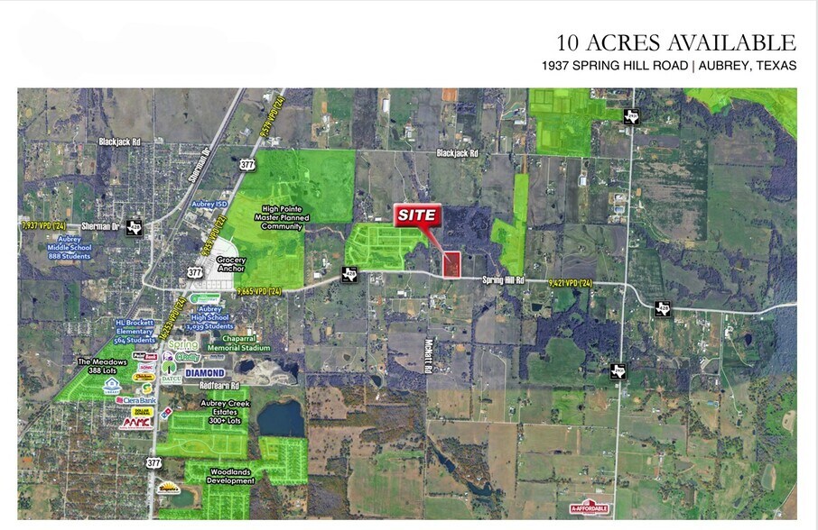 More Photos Of 1937 Spring Hill Rd, Aubrey Land For Sale