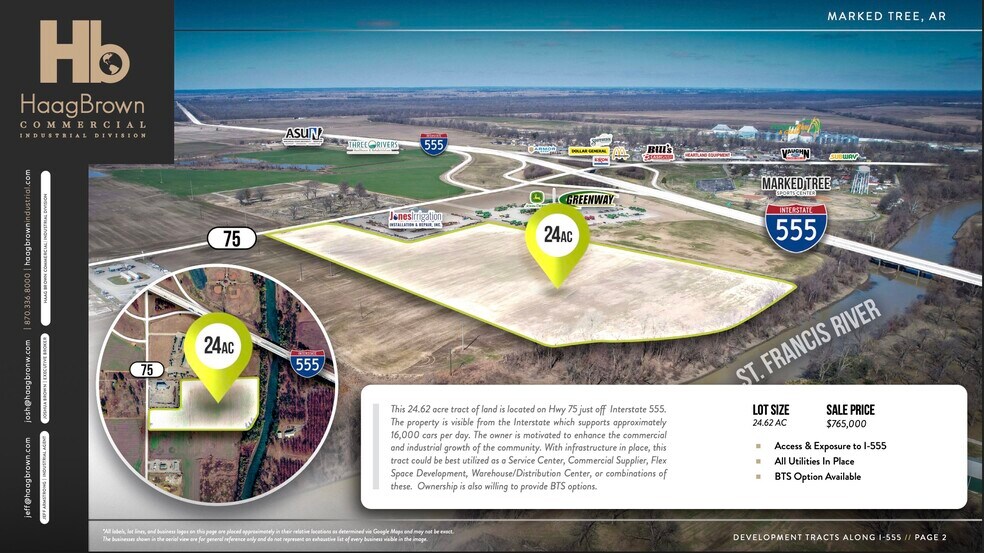 More Photos Of I-555 & Hwy 149 + 75 hwy, Marked Tree Land For Sale