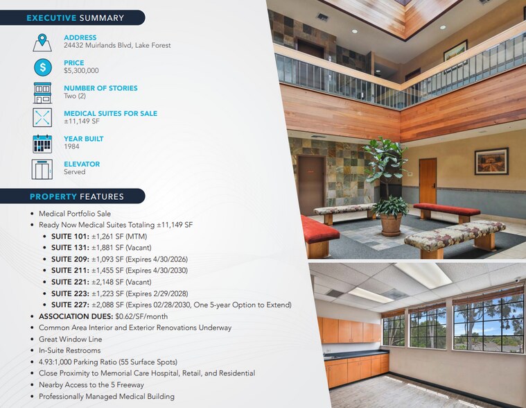 More Photos Of , Lake Forest Office For Sale