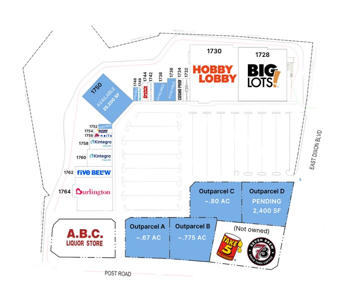 More Photos Of 1730 E Dixon Blvd, Shelby Unknown For Lease