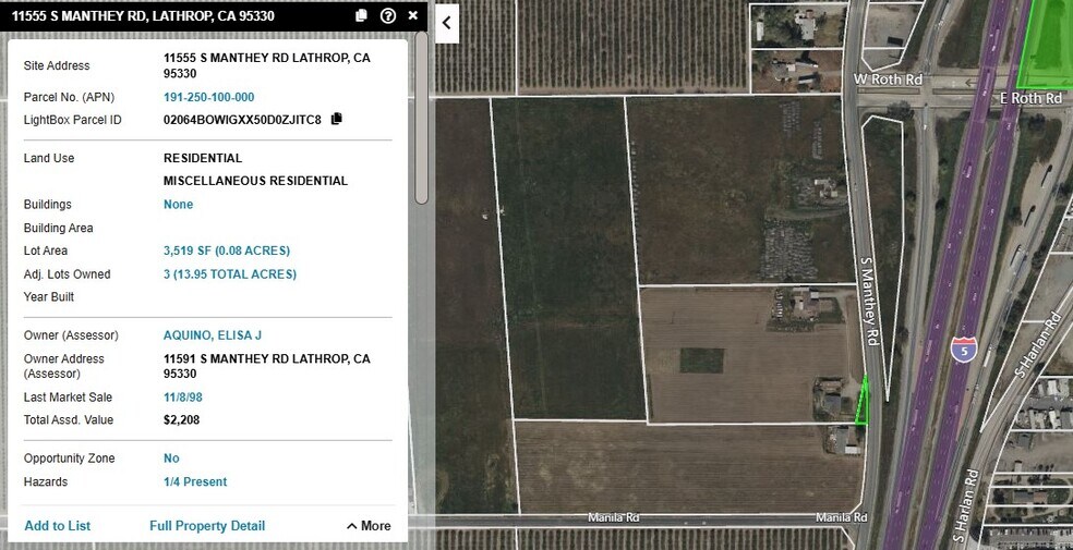 More Photos Of 11401 S Manthey Rd, Lathrop Land For Sale