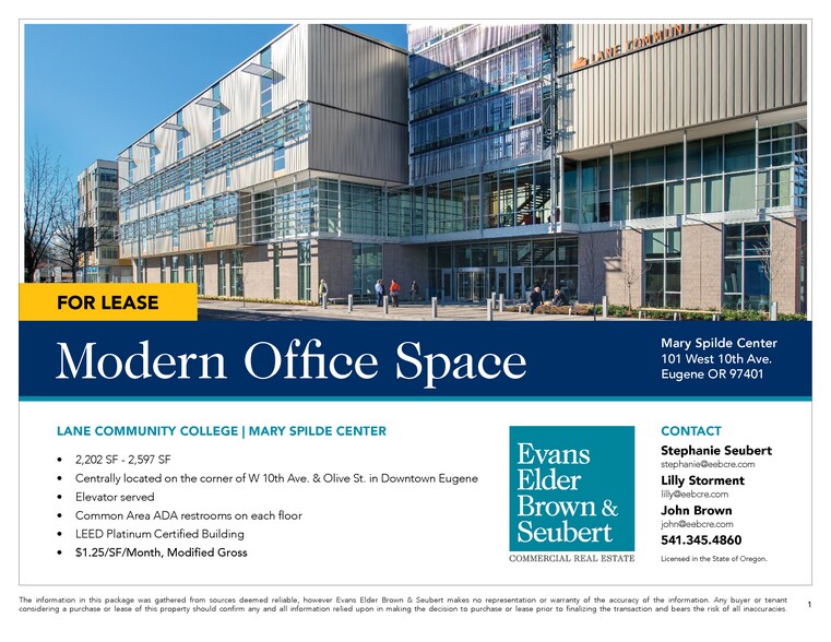 More Photos Of 101 W 10th Ave, Eugene Office For Lease