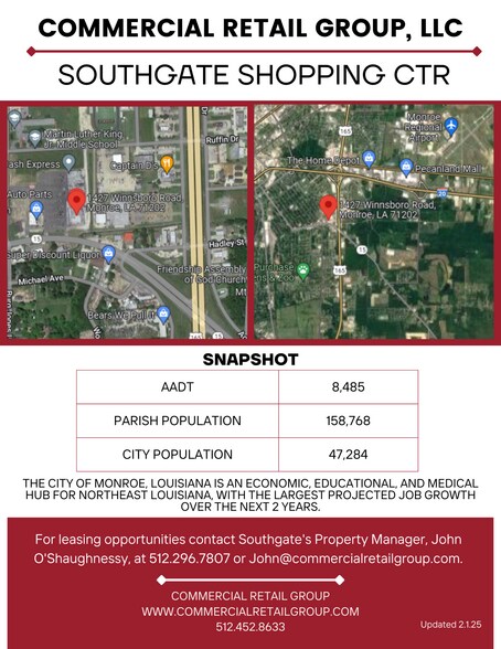 More Photos Of 1419-1425 Winnsboro Rd, Monroe Storefront For Lease