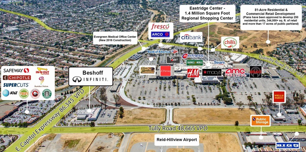 More Photos Of 2198 Tully Rd, San Jose Auto Dealership For Lease