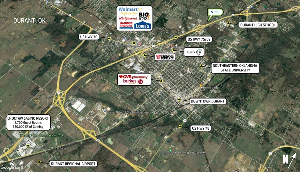 More Photos Of 3302 N Washington Ave, Durant Land For Lease