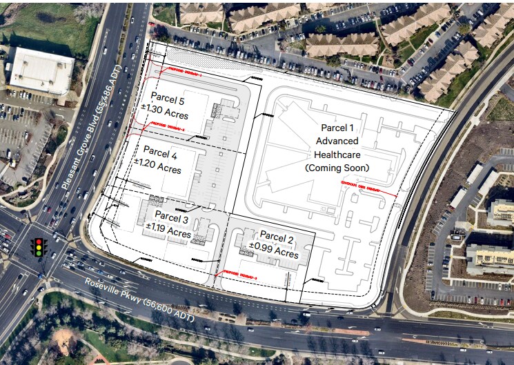 Primary Photo Of NEC Pleasant Grove Blvd Blvd @ Roseville Pkwy, Roseville Land For Lease