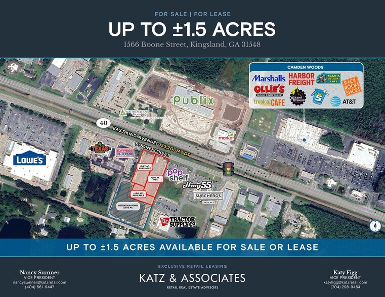Primary Photo Of 1566 Boone St, Kingsland Land For Sale