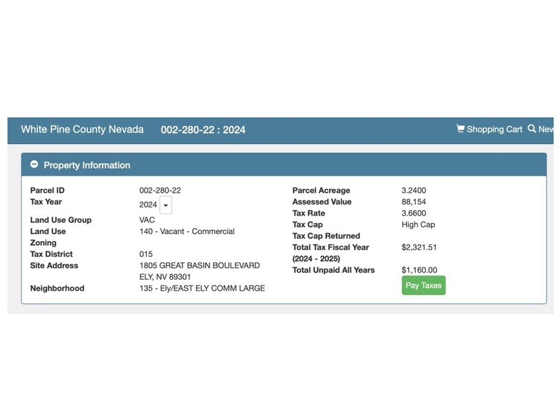 More Photos Of 1805 Great Basin Blvd, Ely Land For Sale