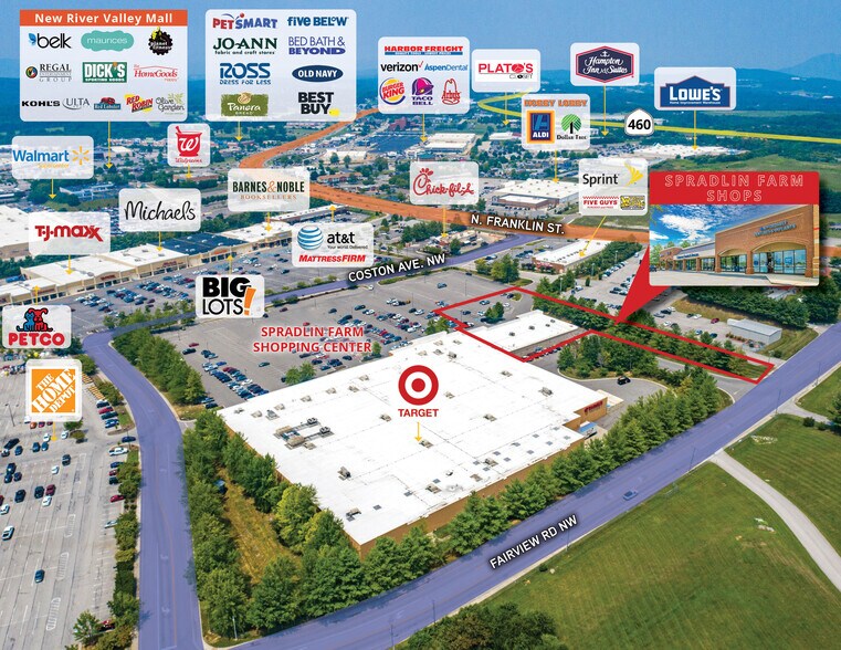 Primary Photo Of Shops to Spradlin Farms, Christiansburg General Retail For Sale