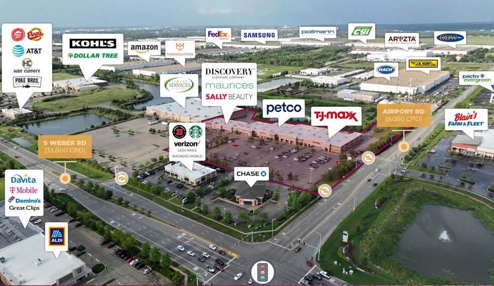 More Photos Of 351-375 S Weber Rd, Romeoville General Retail For Sale