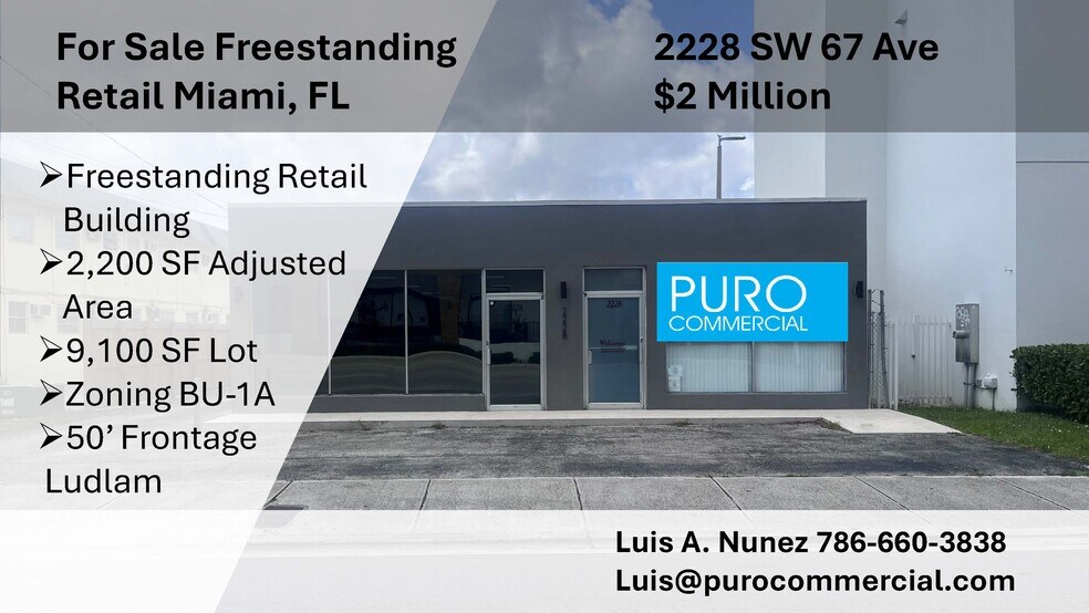 More Photos Of 2228 SW 67th Ave, Miami Storefront For Sale