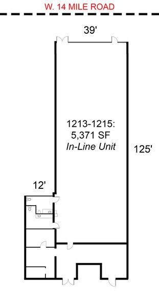 More Photos Of 1077-1255 W 14 Mile Rd, Clawson Storefront For Lease