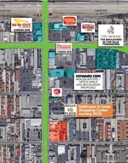 More Photos Of NEC Bellflower Blvd and Cedar St, Bellflower Storefront Retail Office For Sale