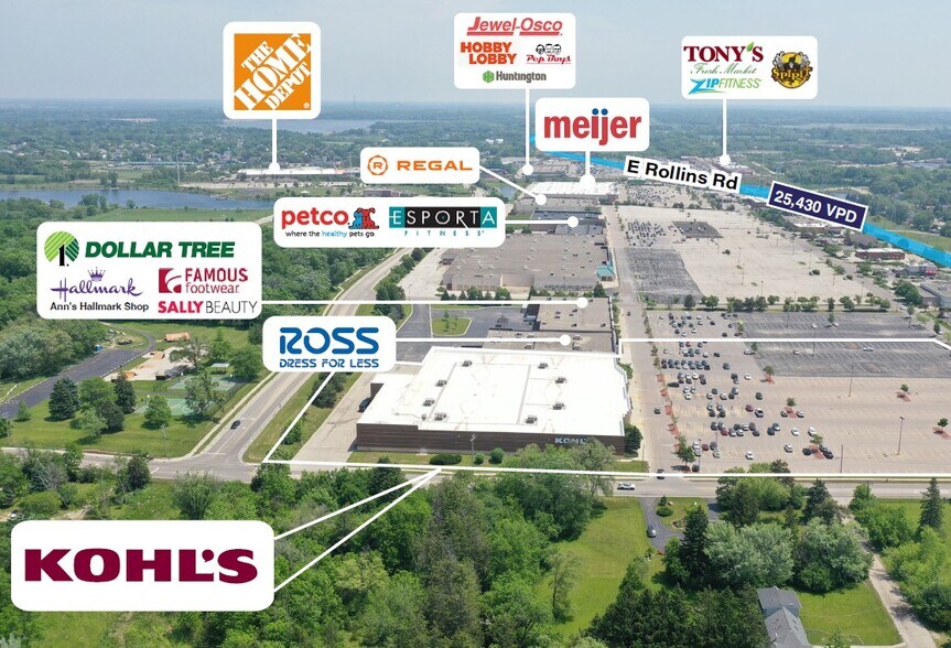 More Photos Of 230 E Rollins Rd, Round Lake Beach Department Store For Sale