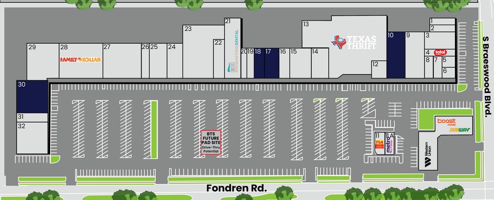 More Photos Of 9700-9950 Fondren Rd, Houston Unknown For Lease