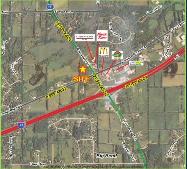 Primary Photo Of NWQ I-43 and Hwy 164, Big Bend Land For Sale